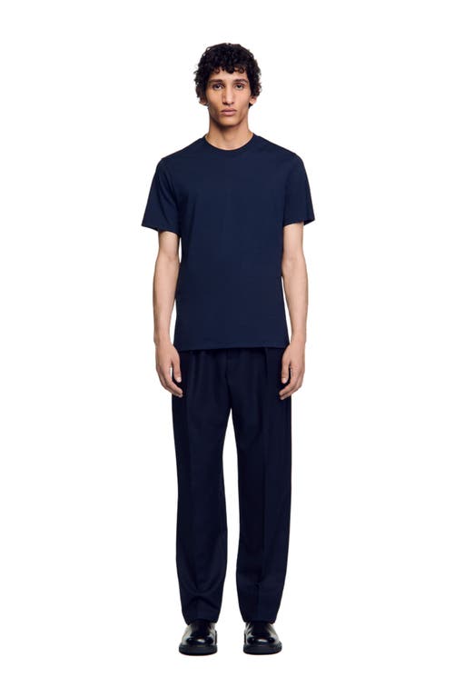 Sandro Short-sleeved T-shirt In Navy Blue