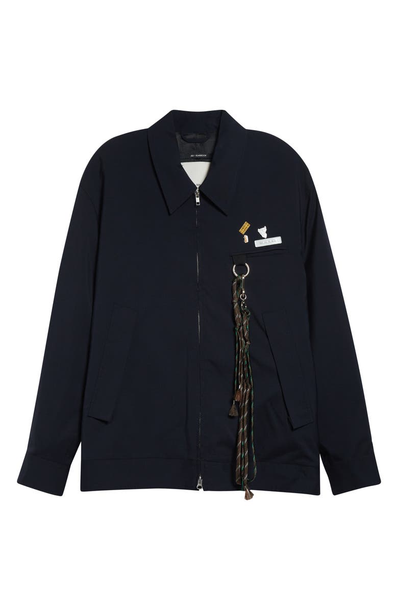 SONG FOR THE MUTE Wool Blend Coach's Jacket, Main, color, Navy