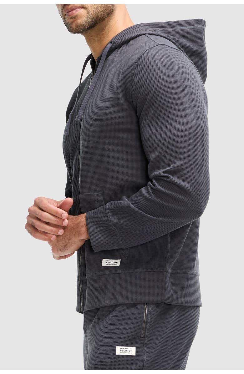 Peloton Waffle Full Zip Hoodie, Alternate, color, 