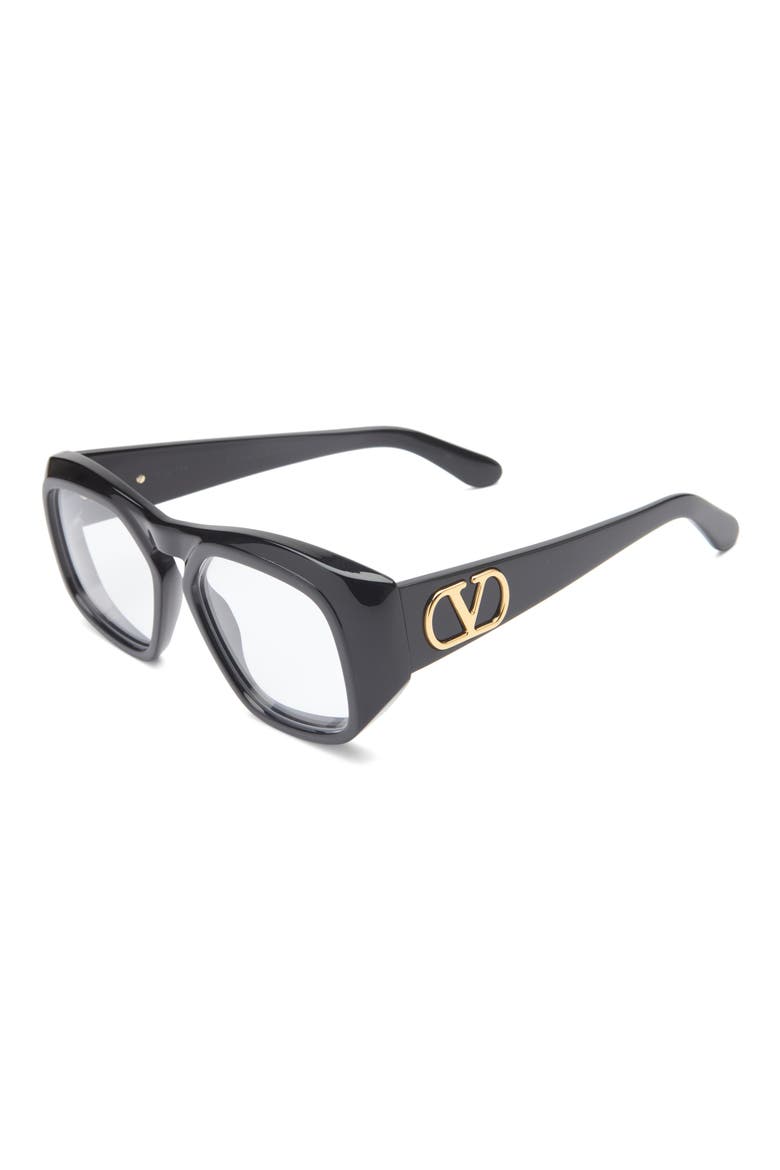 55mm Novelty Optical Frames, Alternate, color, BLACK BLACK TRANSPARENT