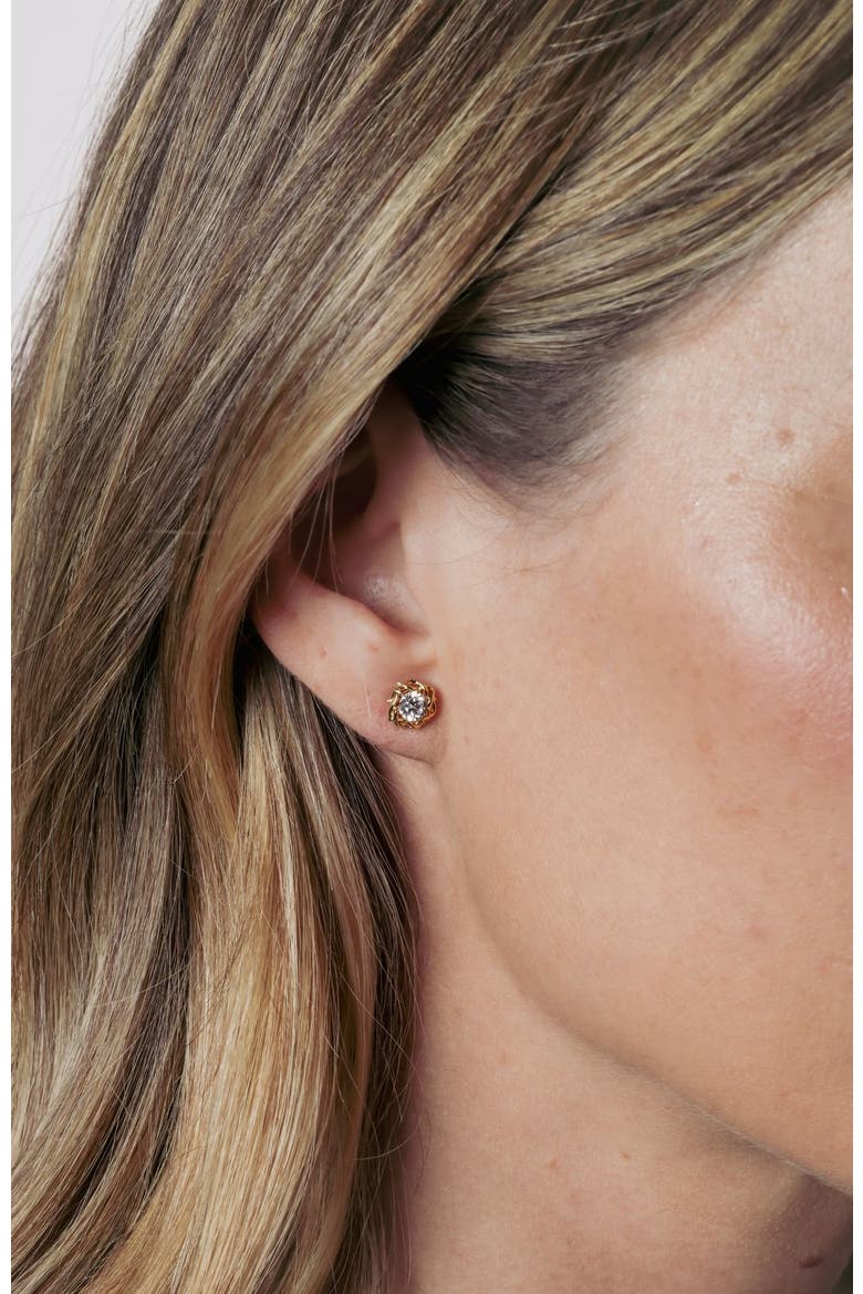 Crown of Thorns Stud Earrings, Alternate, color, 18k Gold Plated