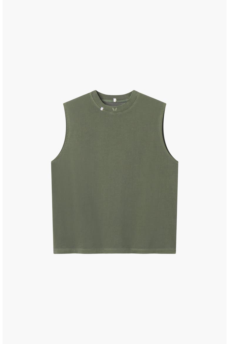 Tech Essential Relaxed Cutoff Tank, Alternate, color, Faded Olive