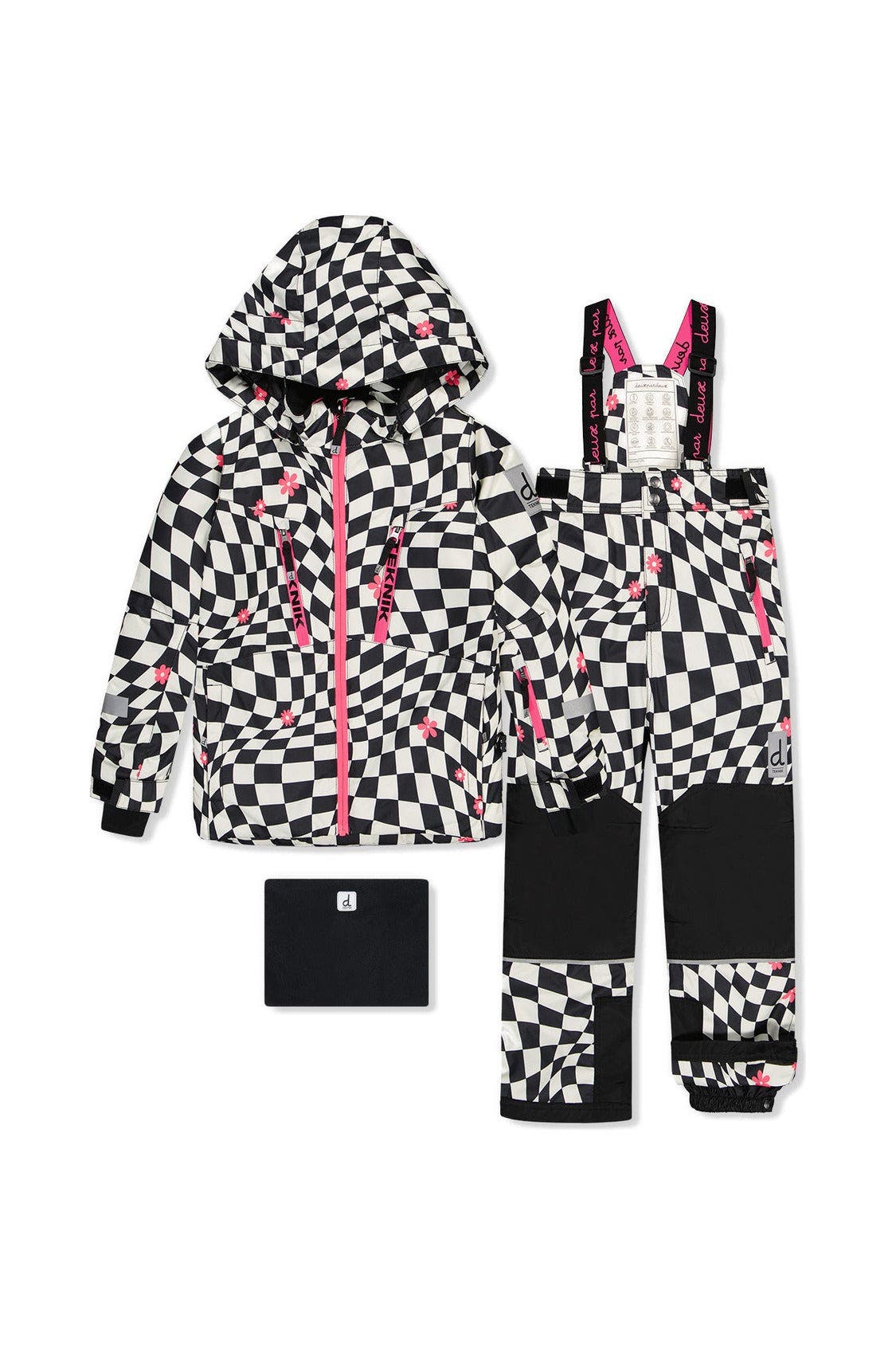 selected White Checkered Print