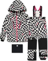 Deux par Deux Teknik Expandable Sleeve Fleece Lined Two Piece Jacket & Pants Snowsuit