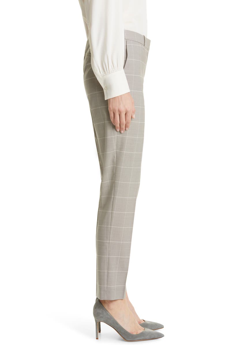 BOSS Tiluna Slim Wool & Silk Suit Pants, Alternate, color,