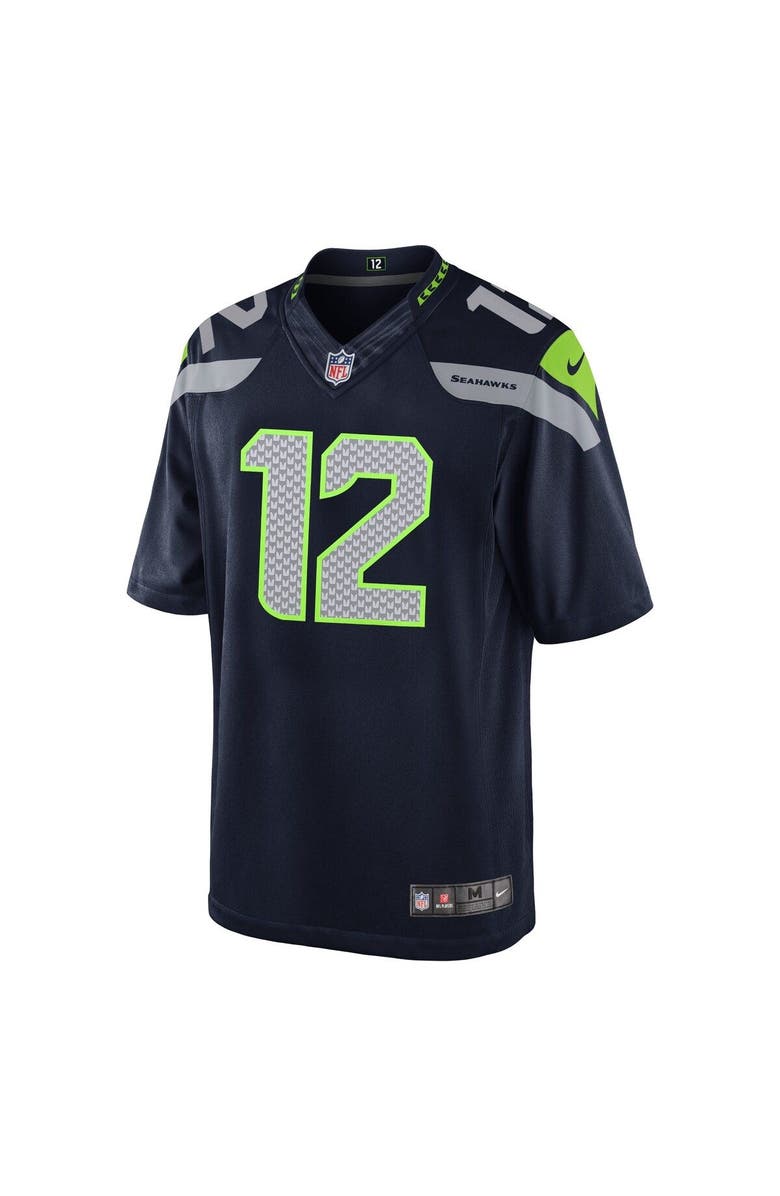 Nike Youth Nike 12s Navy Seattle Seahawks Game Jersey, Alternate, color, 