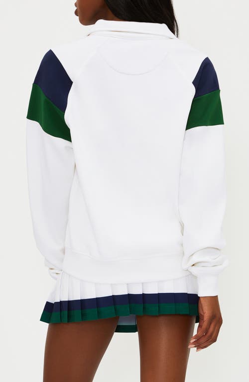 Beach Riot Bennett Colorblocked Sweatshirt In White