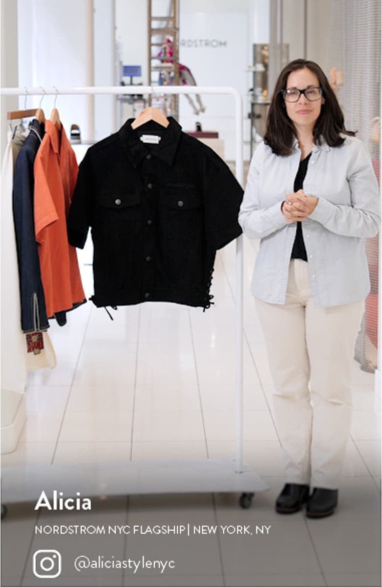 Short Sleeve Cotton Corduroy Shirt Jacket, sales video thumbnail