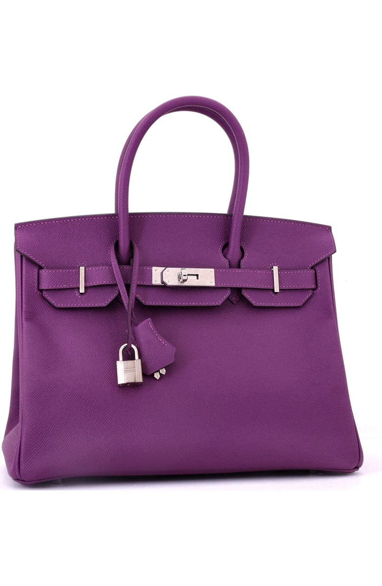 Pre-Owned Hermes Birkin Handbag Purple Epsom with Palladium Hardware 30, Alternate, color, Anemone