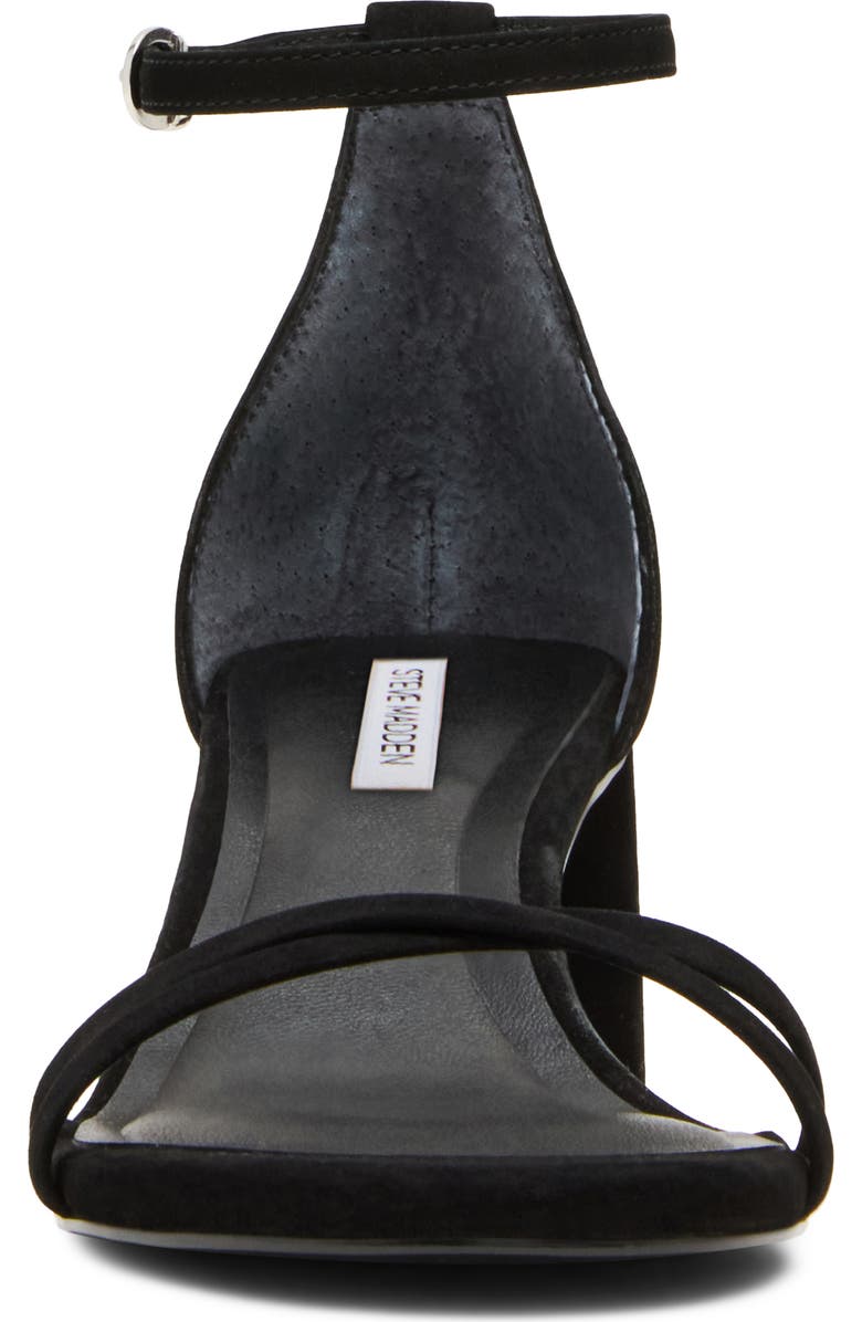 Steve Madden Rae Ankle Strap Sandal, Alternate, color, Black Nubuck