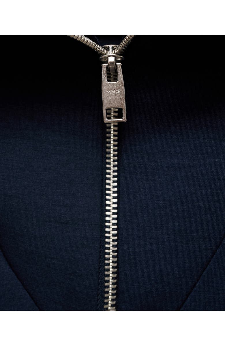 MANGO Relaxed Fit Half Zip Cotton Sweatshirt, Alternate, color,