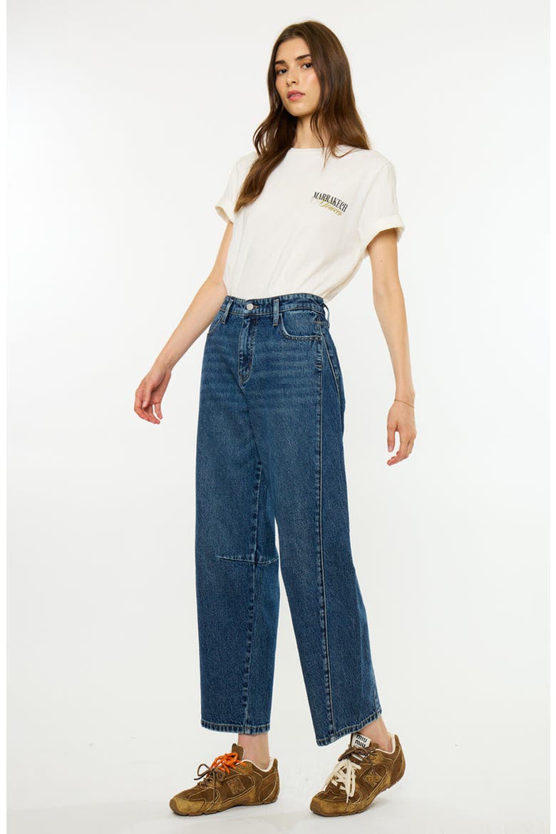 Naya Essentials Low Slung Horseshoe Jeans, Alternate, color, Dark Wash