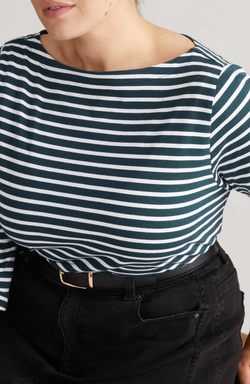 Universal Standard Belle Breton Stripe Top In Blue