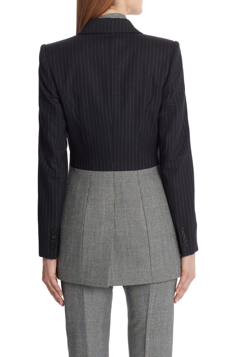 McQueen Alexander McQueen Mixed Media Blazer, Alternate, color, 