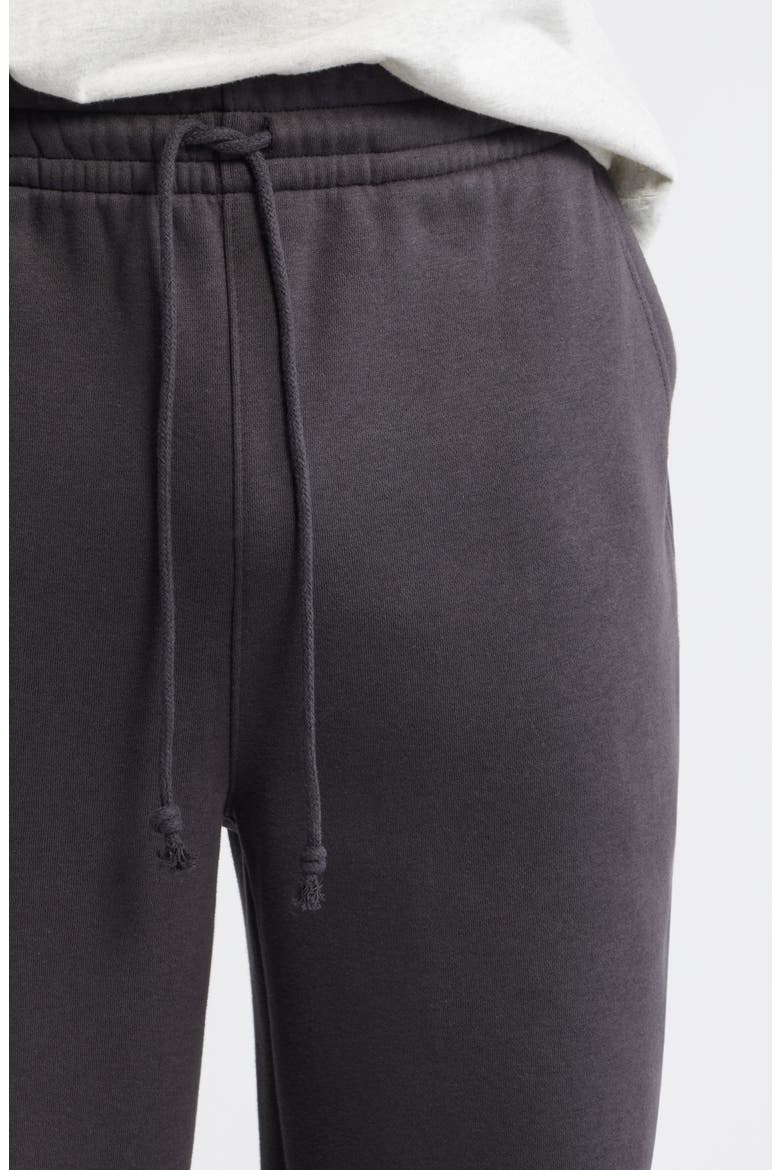 Straight Leg Fleece Sweatpants, Alternate, color, BLACK FADED