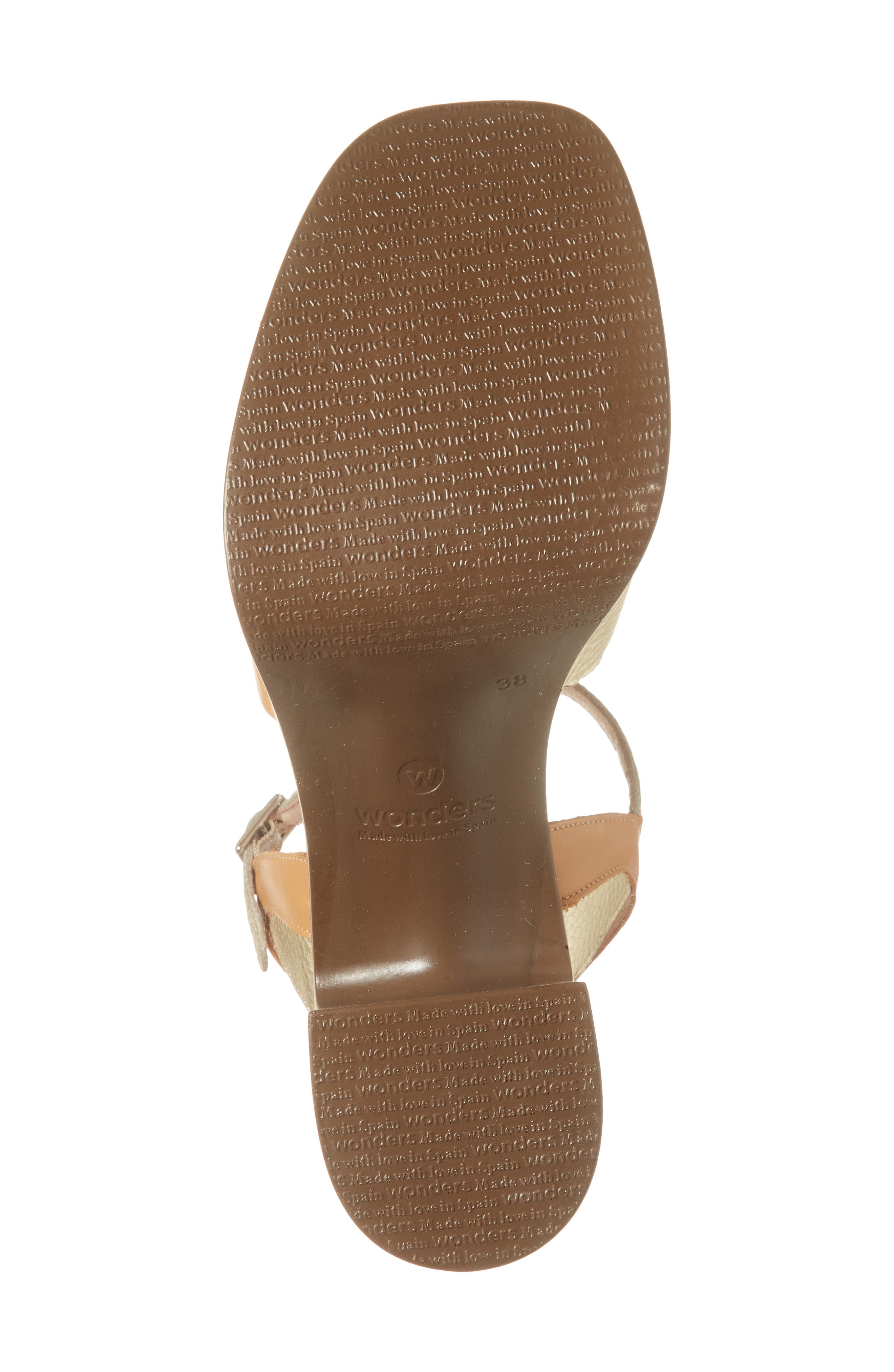 Wonders Soraya Colorblock Platform Sandal, Alternate, color, Iseo Cuero Brown/ Gold