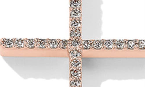 Lana 14k Rose Gold Diamond Cross Pendant Necklace In Gold
