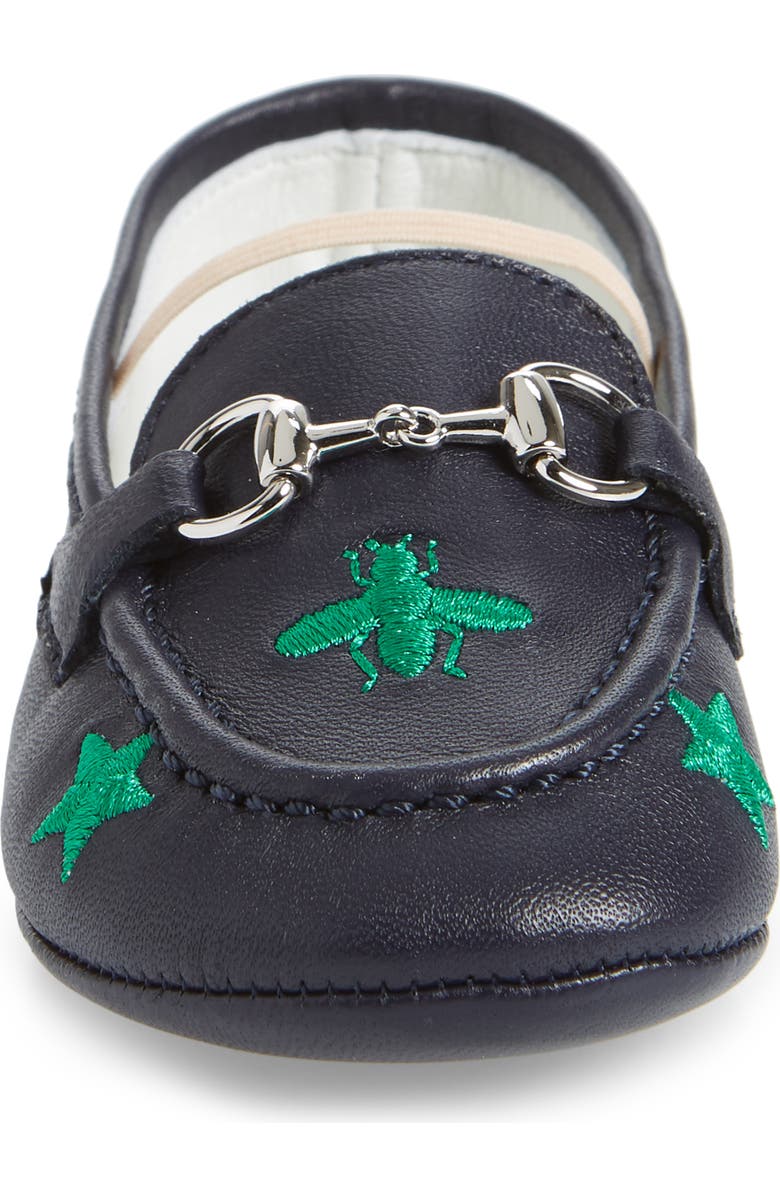 Gucci Baby Jordaan Embroidered Crib Loafer, Alternate, color,