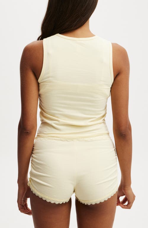 Cotton On Body Peached Jersey Ruched Tank In Yellow Dream