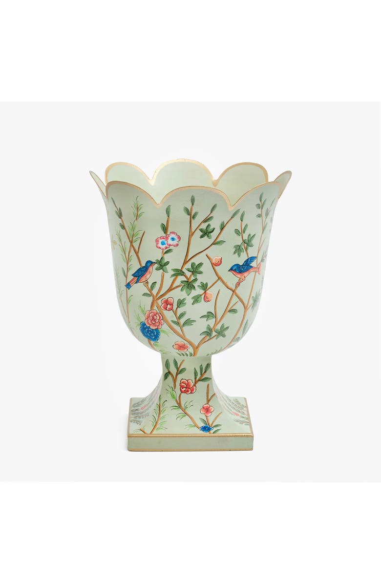 Mrs. Alice Green Chinoiserie Small Tole Urn Vase, Main, color, Green