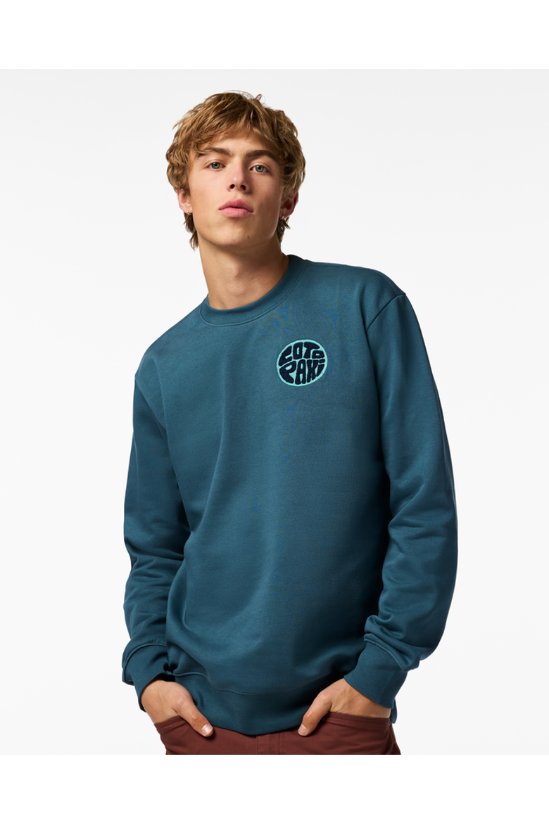 Trail To Sea Crew Sweatshirt - Men's, Main, color, Ocean