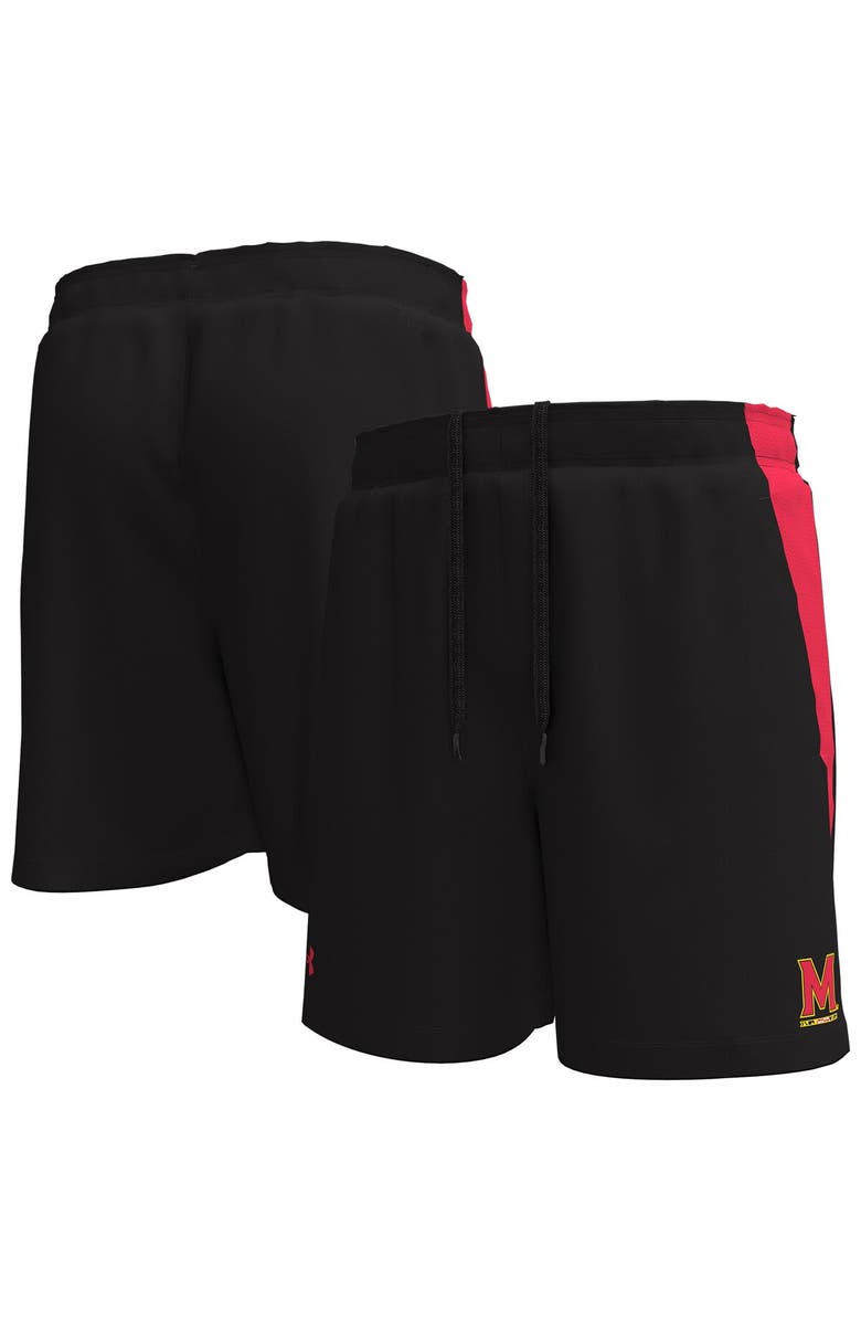 Under Armour Men's Under Armour Black Maryland Terrapins Tech Vent Performance Short, Alternate, color,