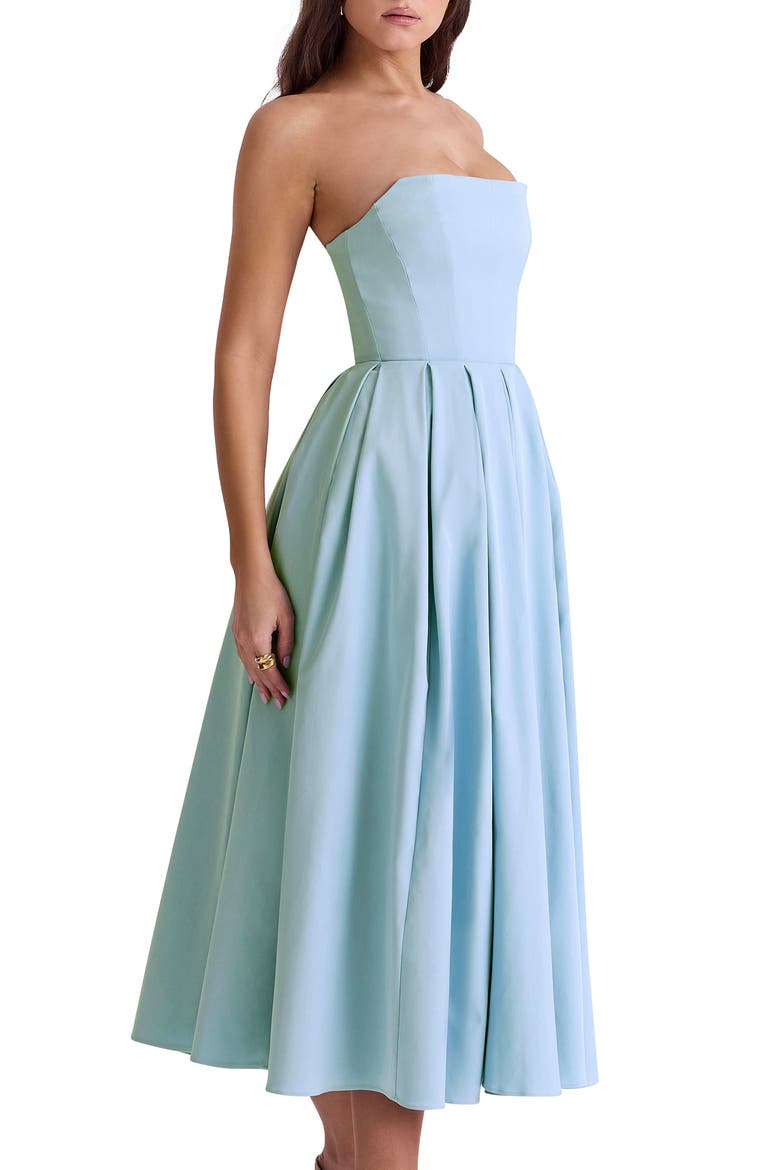 Audrey Strapless Fit & Flare Dress, Alternate, color, CINDERELLA BLUE