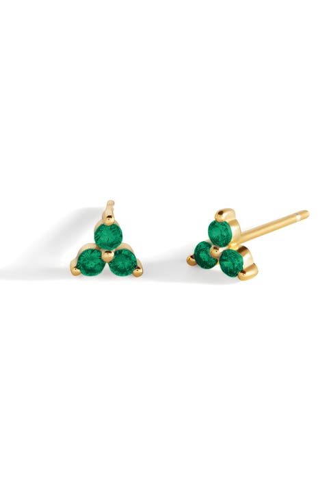 Trinity Birthstone Stud Earrings