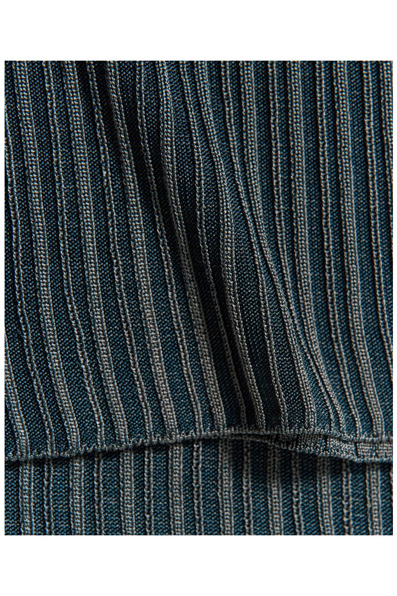 Ribbed Flare Leg Pants, Alternate, color, DARK BLUE