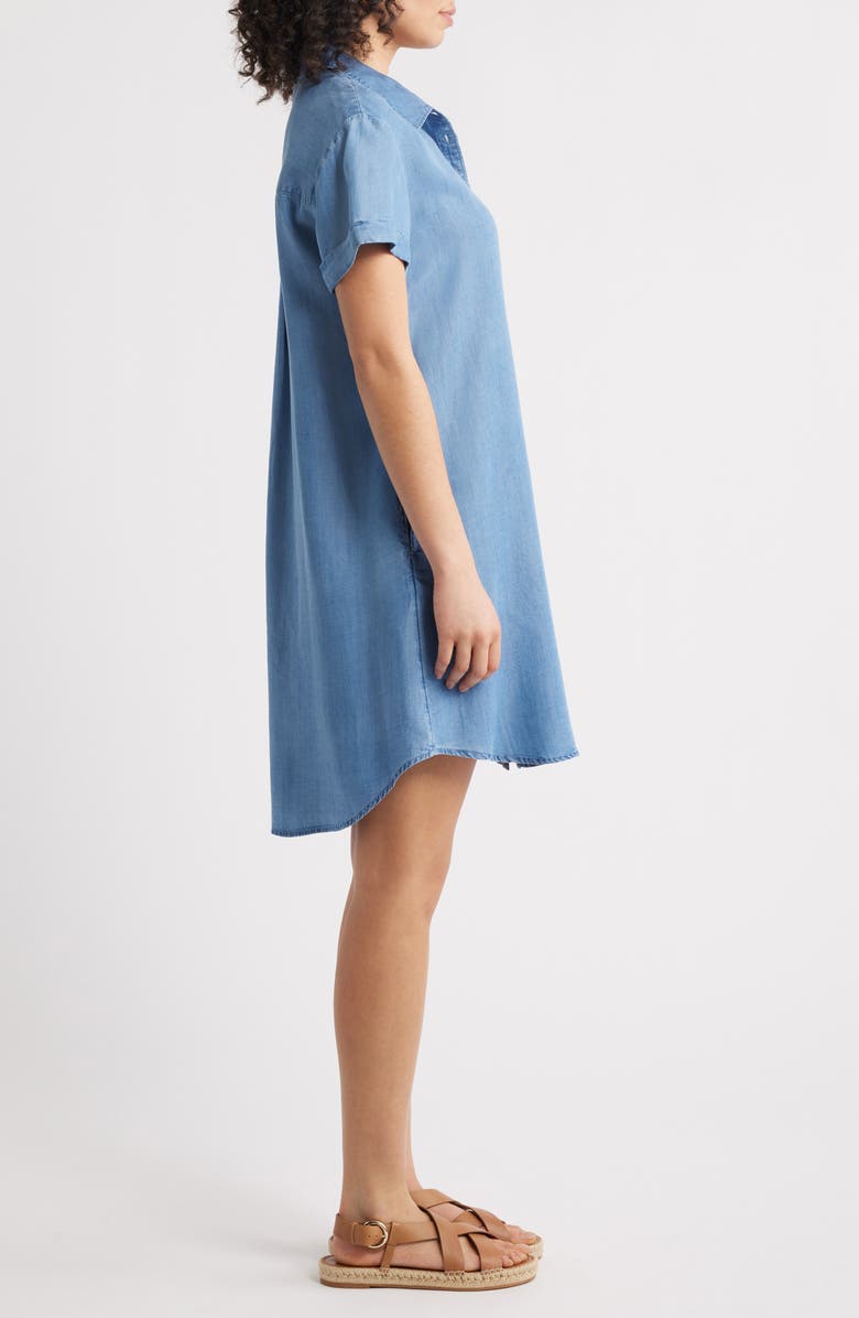 Caslon<sup>®</sup> Chambray Shirtdress, Alternate, color, Medium Wash