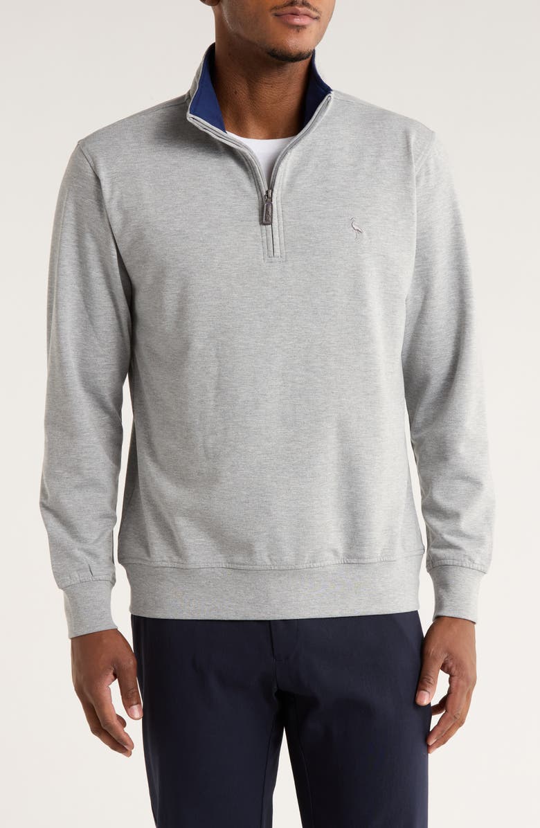 TailorByrd Fleece Quarter Zip Pullover, Main, color, Grey Heather
