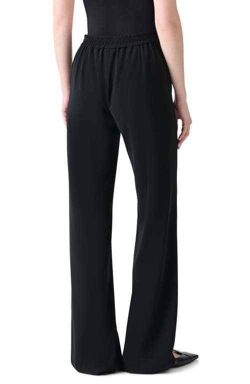 Akris Punto Marla Wide Straight Leg Dress Pant In Black