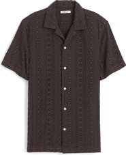 Madewell Short Sleeve Button-Up Shirt in Embroidered Cotton