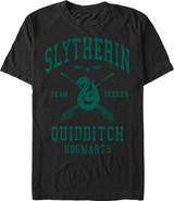HARRY POTTER Men's Harry Potter Slytherin Quidditch Team Seeker  Graphic T-Shirt