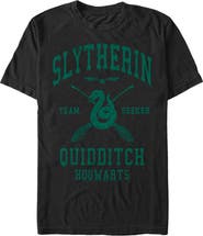 HARRY POTTER Men's Slytherin Quidditch Team Seeker Short Sleeve Graphic T-Shirt