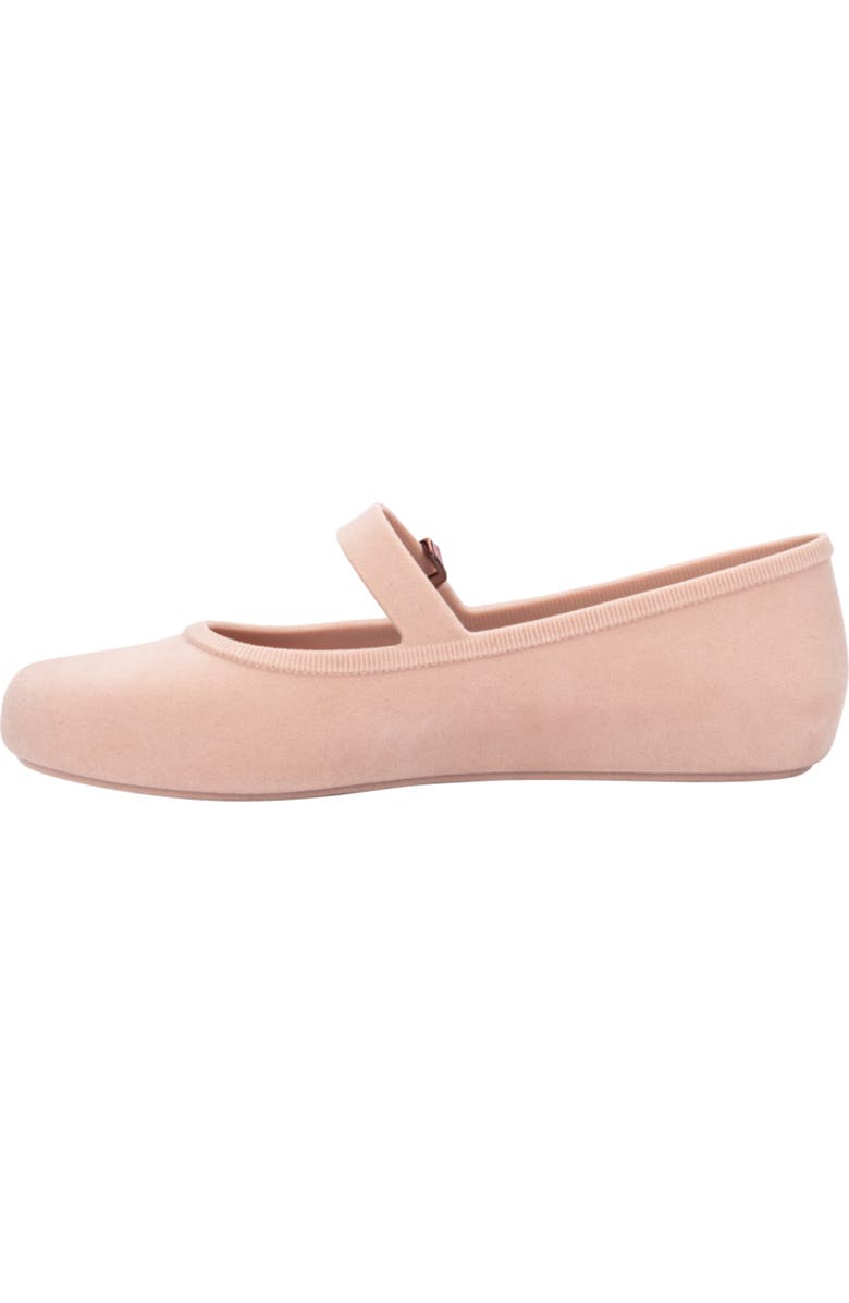 Melissa Soft Velvet Ballerina Flat, Alternate, color, Pink