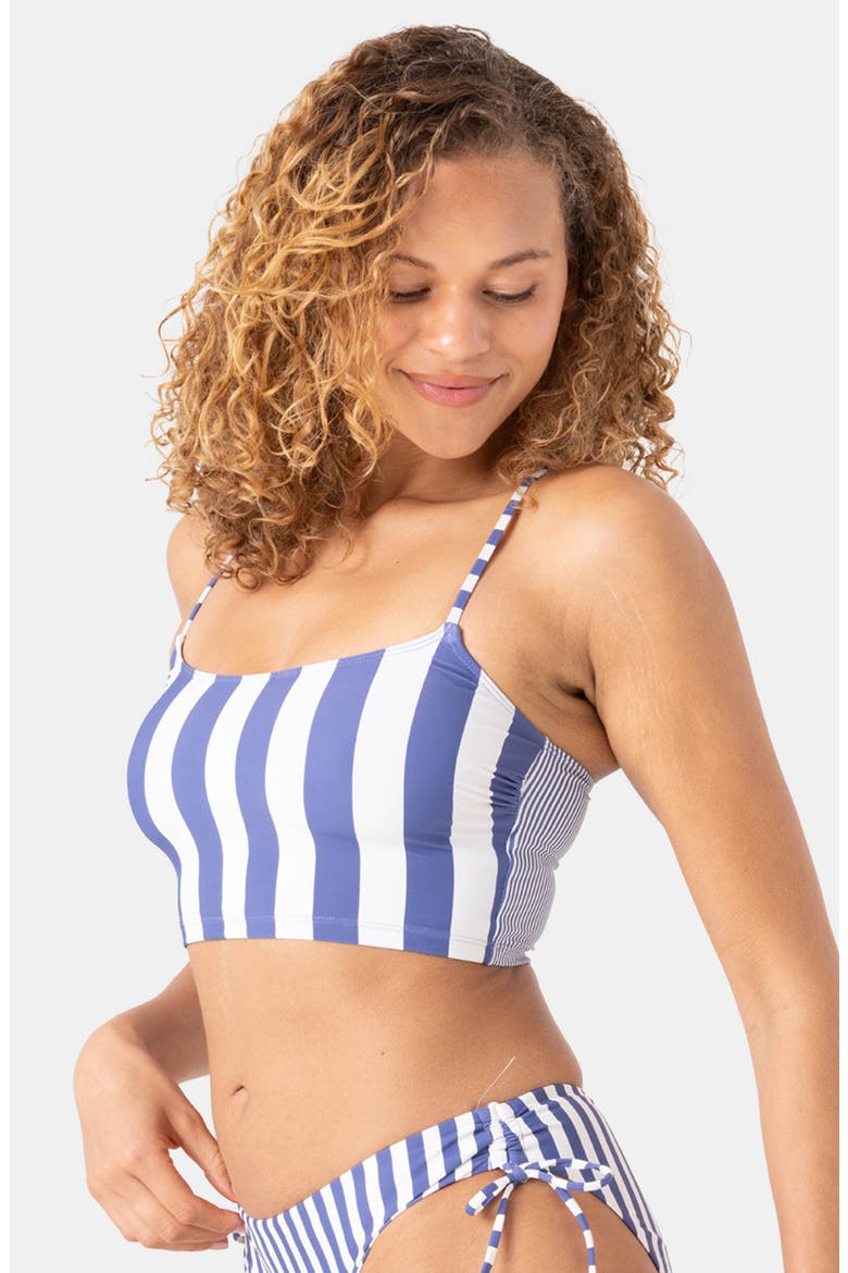 Stripe Out Tank Bikini Top, Alternate, color, BIJOU BLUE