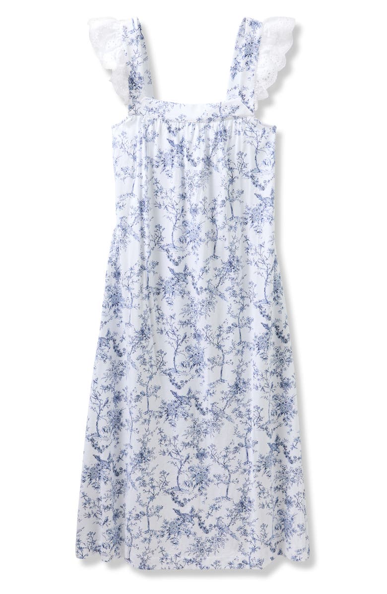 Petite Plume Clara Pima Cotton Nightgown, Alternate, color, White