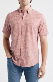 Reyn Spooner Mala Melia Short Sleeve Button-Down Sport Shirt