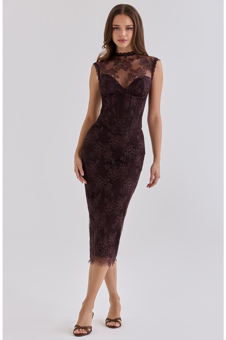 Serida Lace Corset Top, Alternate, color, CHOCOLATE BROWN