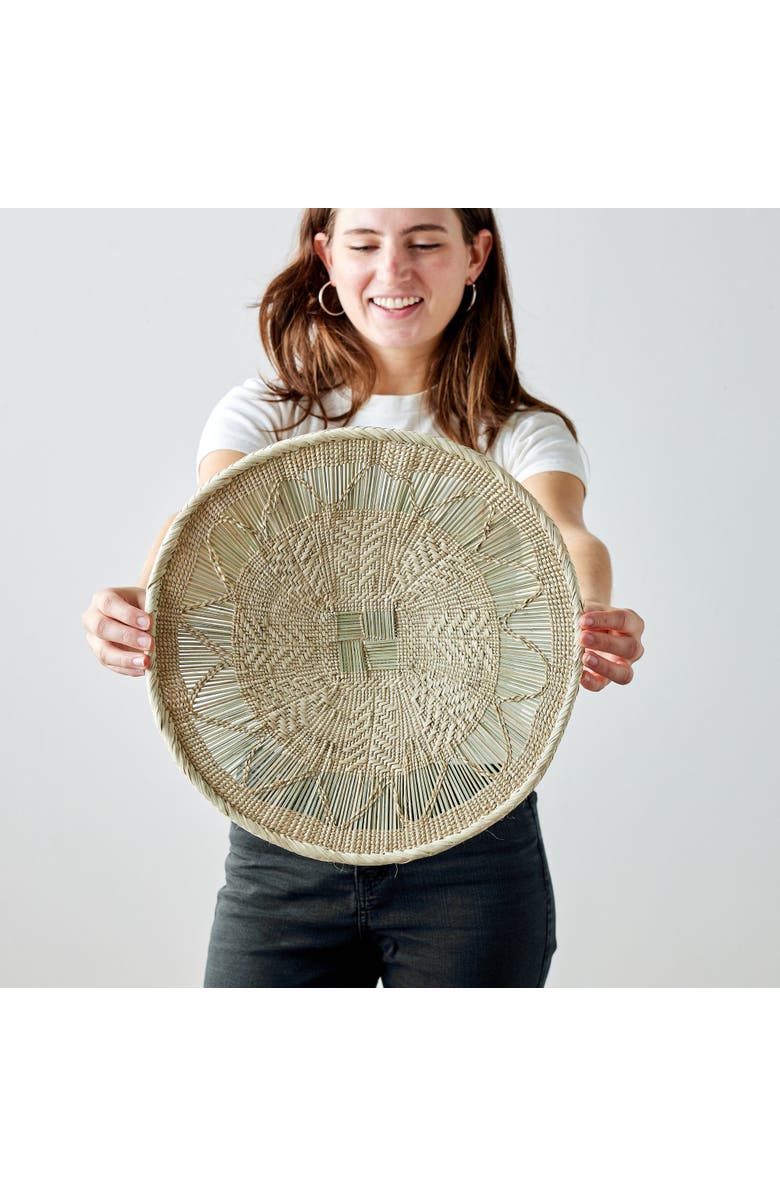 kanju Interiors Binga Lace Blonde Basket, Main, color, Natural