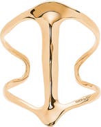 UNODE50 18K Gold-Plated Rigid Bracelet with Manta Ray Structure