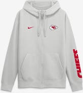 Nike Men's Nike Gray Kansas City Chiefs Cool Down Club Full-Zip Hoodie