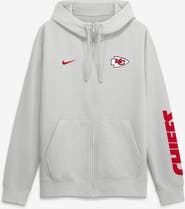Nike Men's Nike Gray Kansas City Chiefs Cool Down Club Full-Zip Hoodie