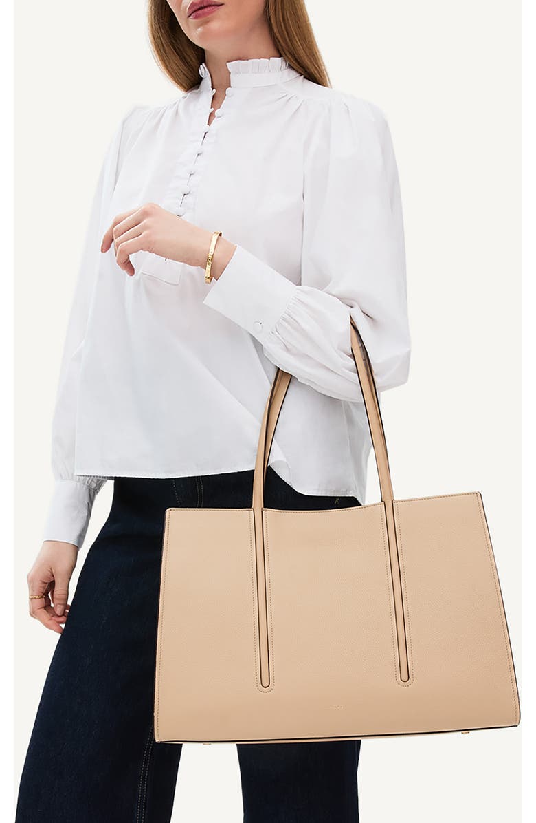 Radley Portland Place Large Open Top Leather Tote, Alternate, color, Stone