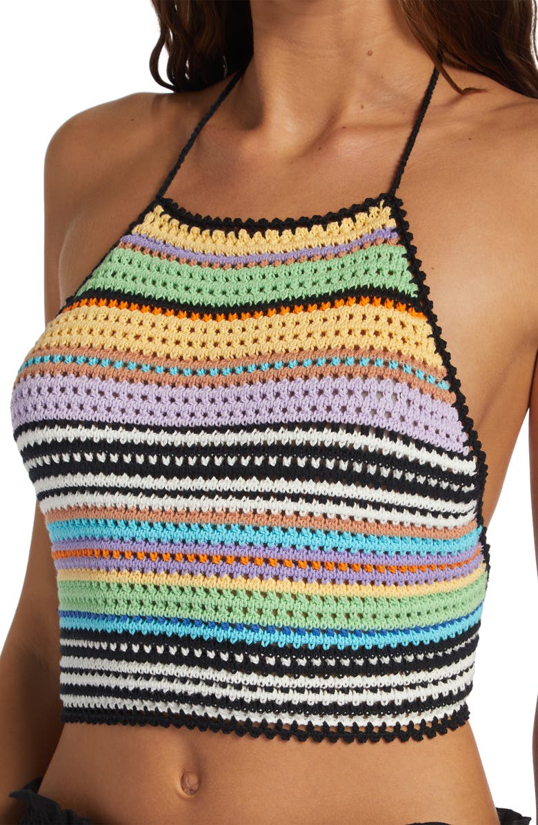Roxy Daydreamer Crochet Cotton Halter Top, Alternate, color,