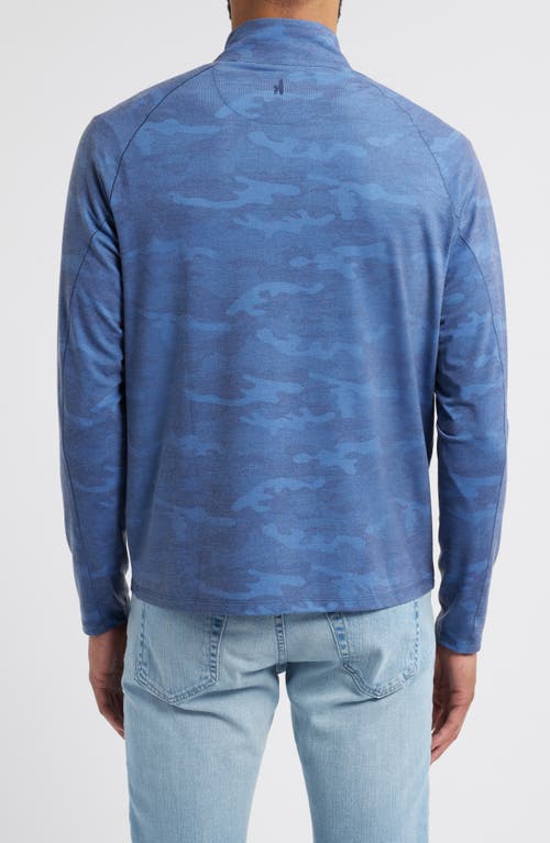 Johnnie-o Patton Camo Half Zip Pullover In Navy
