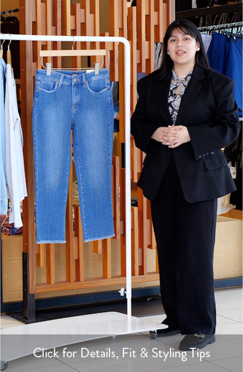 Marilyn Blanket Stitch Detail Ankle Jeans, sales video thumbnail