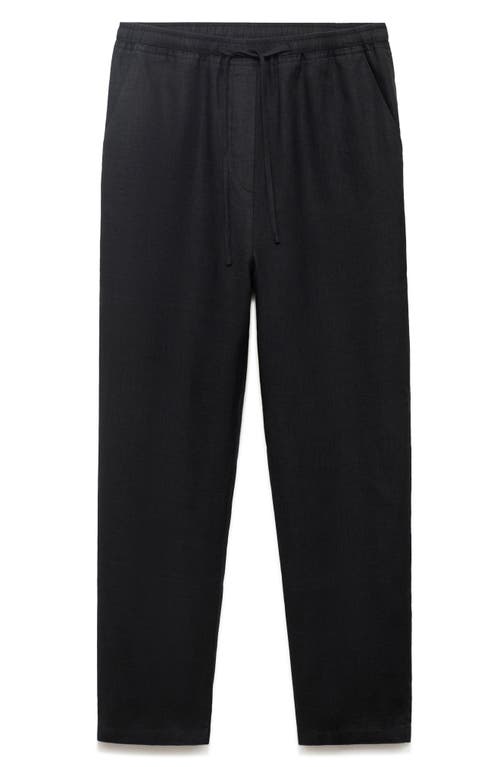 Mango Linen Drawstring Pants