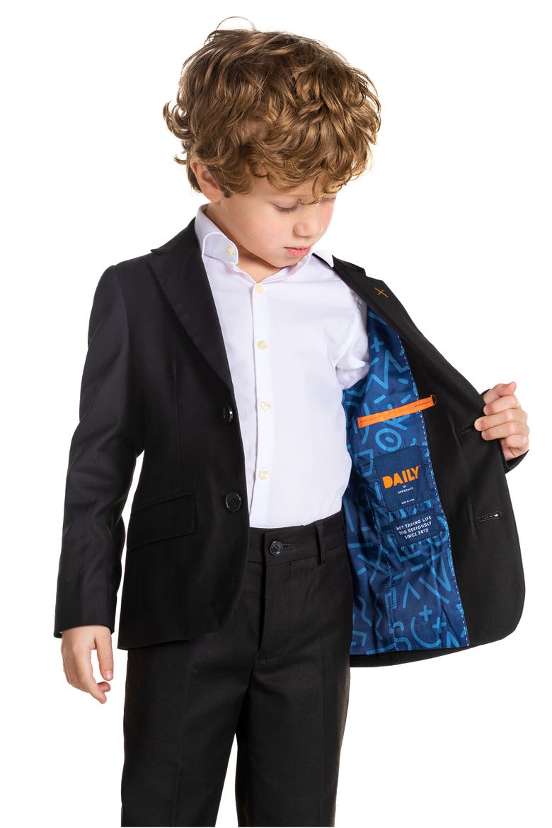 Kids' Daily Deep Two-Piece Suit, Alternate, color, BLACK